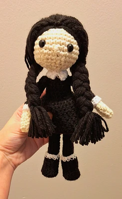 Crochet Wednesday Addams Doll