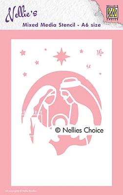Nellie's Choice Stencil A6 Holy Family