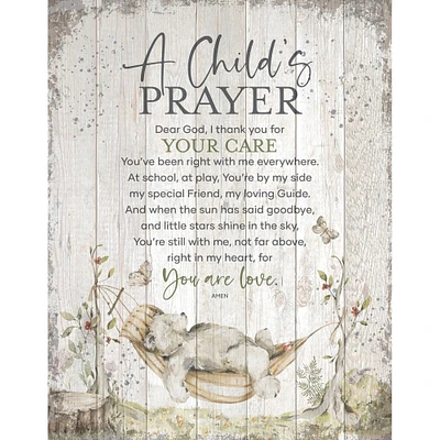 Dexsa A Child's Prayer Wood Plaque 11.75x15