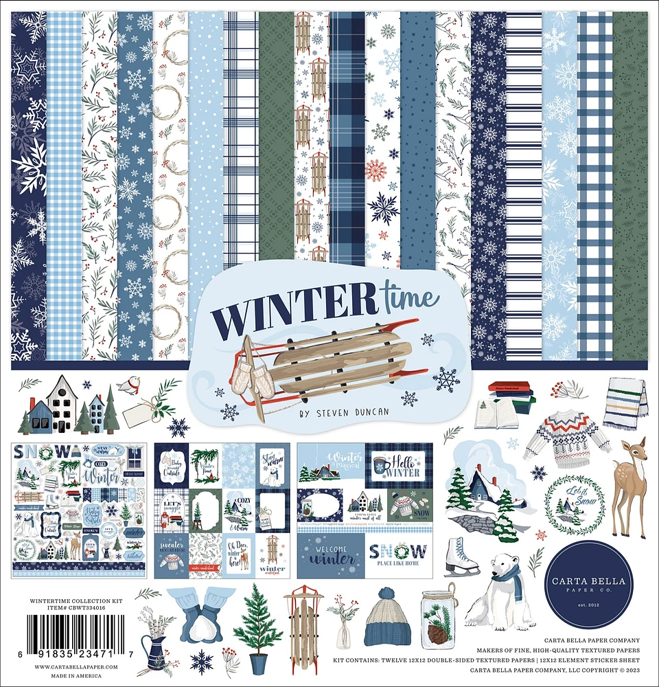 Carta Bella Collection Kit 12"X12"-Wintertime