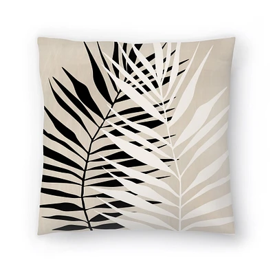 Palm Leaf by The Print Republic Throw Pillow - Americanflat