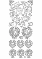 Starform Deco Stickers - 50th Anniversary - Gold