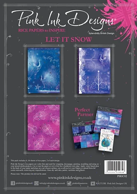 Pink Ink Designs Let It Snow A4 Rice Paper