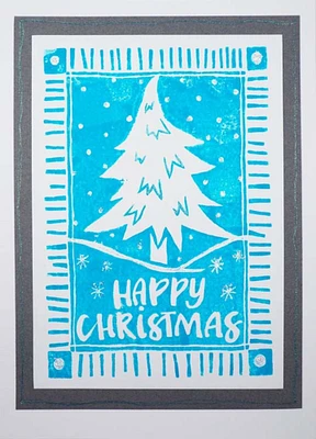 Woodware Craft Collection Woodware Clear Singles - Lino Cut Christmas Tree
