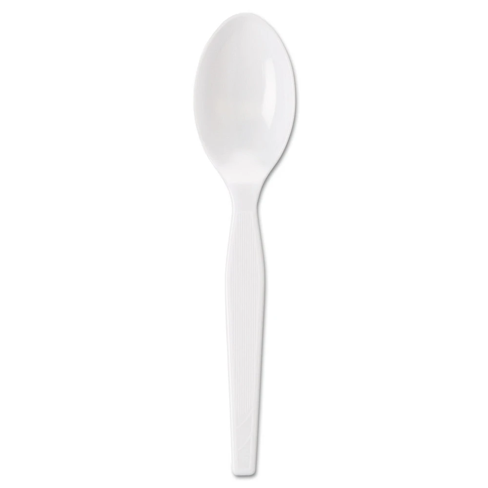 Dixie Individually Wrapped Polystyrene Cutlery, Teaspoons, White, 1,000/Carton