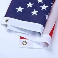 3x5 FT 210D Polyester Outdoor American Flag, Embroidered Stars, Sewn Stripes, Brass Grommets