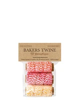 Hemptique  Cotton Bakers Twine 2 Ply 3 Mini Spool Bag Set - Jester