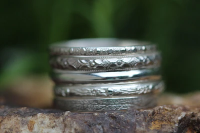 Stacking Silver Rings * Solid Sterling Silver* Set of 5 Rings * Minimalist Ring Set * Any Size