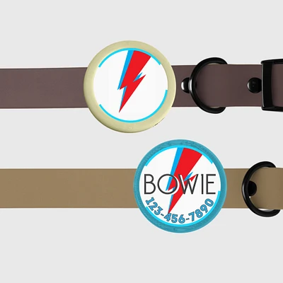 Silent Bowie Ziggy Stardust Twist-On Pet ID Tag for Dogs and Cats