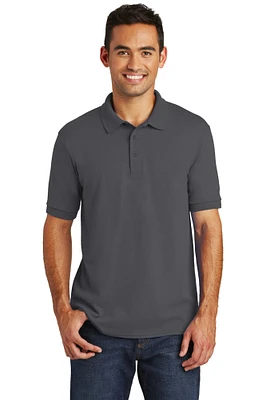 Luxurious Jersey Knit Polo Tee for Men | 5.5-ounce