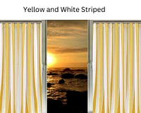 Drapery Loft custom made and white striped curtains any length