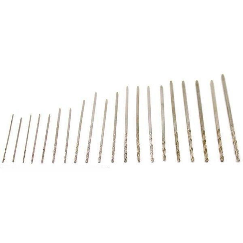 High Speed Steel Twist Drill Bits 20Pcs Rotary Drilling Jewelers Repair Tools