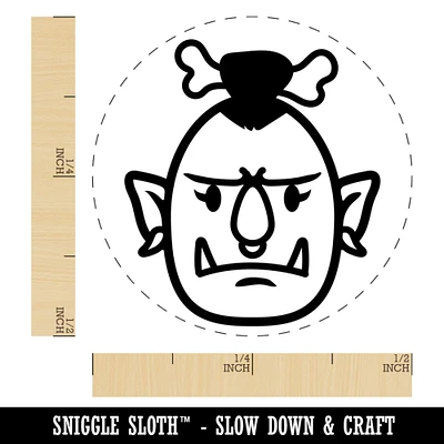 Orc Female Character Face Self-Inking Rubber Stamp for Stamping Crafting Planners