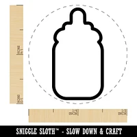 Baby Bottle Outline Self-Inking Rubber Stamp for Stamping Crafting Planners