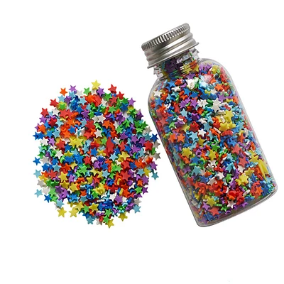 Buttons Galore Bright Colors Polymer Clay Stars - Embellishments for DIY Crafts 100 Grams