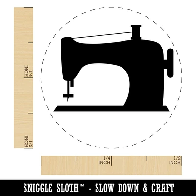 Sewing Machine Silhouette Self-Inking Rubber Stamp for Stamping Crafting Planners