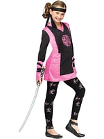 Pink And Black Dragon Ninja Girl's Costume