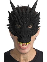 Supersoft Mythical Black Dragon Mask Costume Accessory