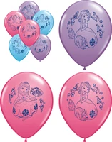 Set of 6 Sofia The First 12" Assorted Color Balloons