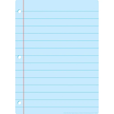 Smart Poly® Single Sided Postermat Pals® Space Savers, Blue Notebook Paper, 13" X 9.5"