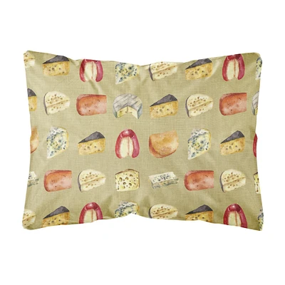 "Caroline's Treasures BB5199PW1216 Cheeses Canvas Fabric Decorative Pillow, 12"" H x 16"" W, Multicolor"