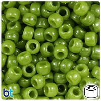 BeadTin Jade Opaque 9mm Barrel Plastic Pony Beads (500pcs)