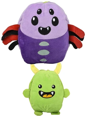 Halloween Character Reversable Monster And Spider Plush Toy
