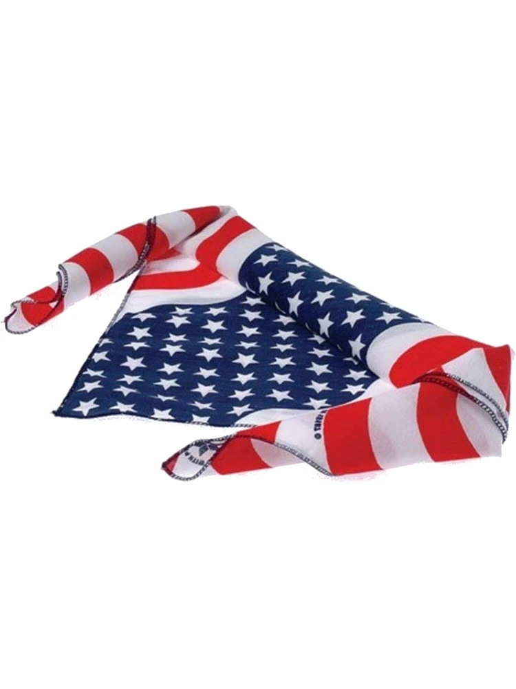 American Flag Pattern USA Bandana Head Scarf Costume Accessory