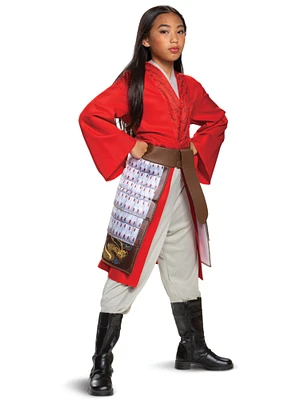 Mulan Hero Red Dress Deluxe Girl's Costume