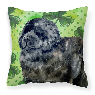 "Caroline's Treasures BB9845PW1818 Newfoundland St Patrick's Outdoor Canvas Pillow, Multicolor"