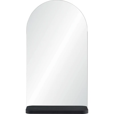 Signature Home Collection 36" Clear Finished Unframed Wall Mirror with Shelf