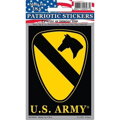 DC0090 Black U.S. Army 1st Calvary Sticker (3''x4.25'')