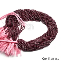 Rhodolite Rondelle Beads, 13 Inch Bead Strands, Natural Strung Gemstone, 2-2.5mm, Faceted, GemMartUSA (RLRD-70000)