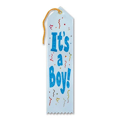 Beistle Pack of 6 Blue "It's A Boy Award" School Award Ribbon Bookmarks 8"