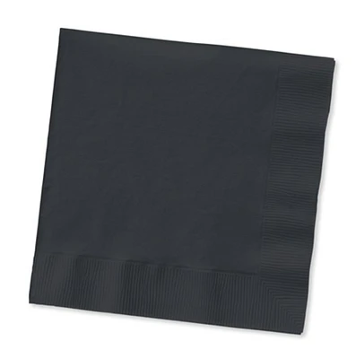 Party Central Club Pack of 240 Jet Black 2-Ply Disposable Beverage Napkins 5"