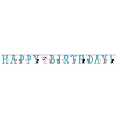 Party Central Club Pack of 12 Blue and Pink Happy Birthday Themed Party Banners 8.25"
