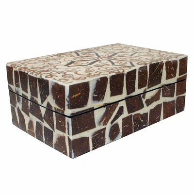Stoneage Arts Inc 6" Brown and White Cinnamon Scented Aroma Box