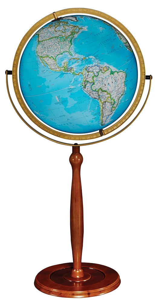 National Geographic Chamberlin 16" Blue Ocean Illuminated World Globe