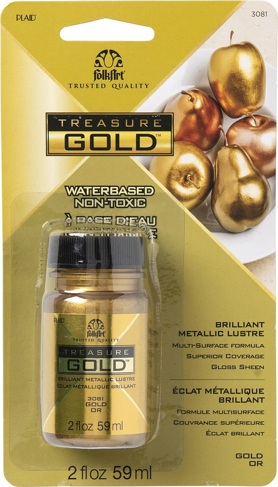 Folkart Treasure Gold Paint 2Oz-Gold