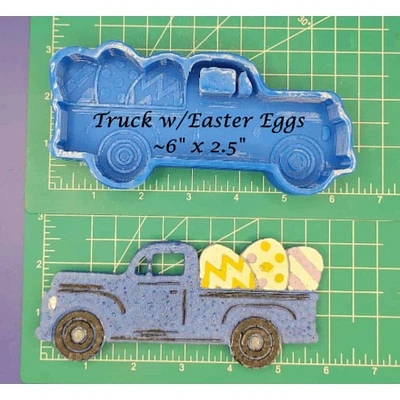 Vintage Truck with Easter Eggs