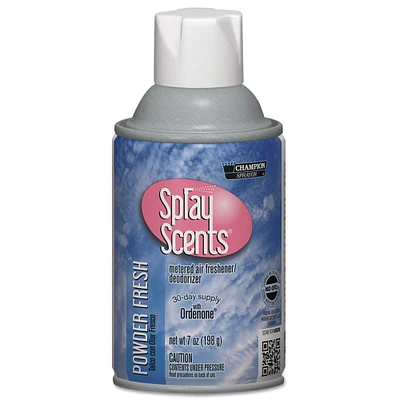 Champion Sprayon SPRAYScents Metered Air Freshener Refill, Powder Fresh, 7 oz Aerosol, 12/Carton
