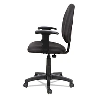 Alera Essentia Series Swivel Task Chair with Adjustable Arms, Supports up to 275 lbs, Black Seat/Black Back, Black Base