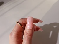 Handmade Press on Nails | Pink Marble Rose Quartz Hard Gel Press on Nails | Sculpted Press on Nails