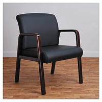 Alera Reception Lounge WL Series Guest Chair, 24.21'' x 26.14'' x 32.67'', Black Seat/Black Back