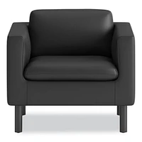 Hon Parkwyn Series Club Chair, 33" x 26.75" x 29", Black Seat/Back, Black Base