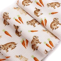 Easter Bunny and Carrots Bullet Fabric 6" Strip