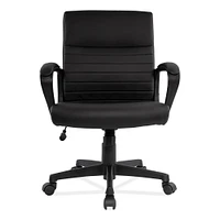 Alera Alera Breich Series Manager Chair, Supports Up to 275 lbs, 16.73" to 20.39" Seat Height, Black Seat/Back, Black Base