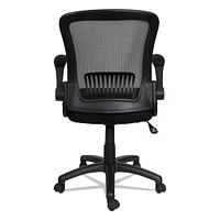 Alera EB-E Series Swivel/Tilt Mid-Back Mesh Chair, Supports up to 275 lbs, Black Seat/Black Back, Black Base