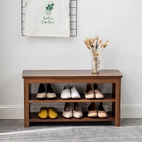 Kitcheniva 2-Tier Wooden Shoe Rack Storage