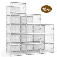 Foldable Stackable Transparent Shoe Box Storage Organizer